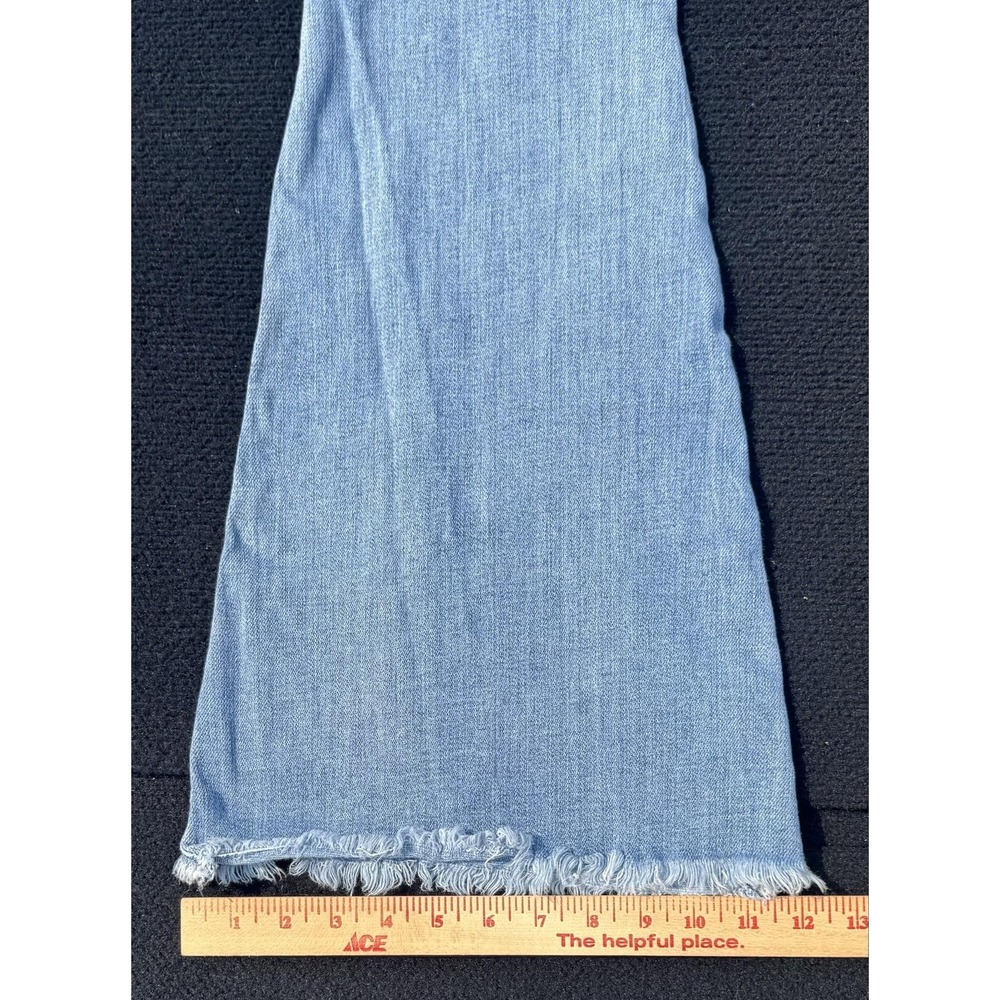 KanCan Jeans Womens 29 Blue Light Wash High Rise Flare Raw Hem VBK1906L Stretch - Picture 8 of 9